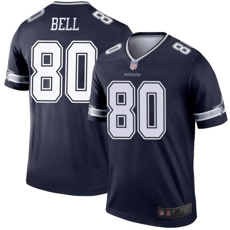 2020 Nike NFL Youth Dallas Cowboys 80 Blake Bell Navy Legend Jersey